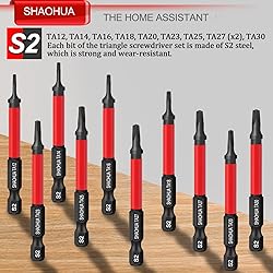 10PCS Triangle Screwdriver Bits, Impact Tough