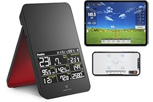 Voice Caddie SC4 PRO Golf Launch Monitor & 3D Driving Range Simulator for Indoor and Outdoor Use | Portable Golf Swing Analyzer & Golf Tracker with Built-in Screen | No Fees