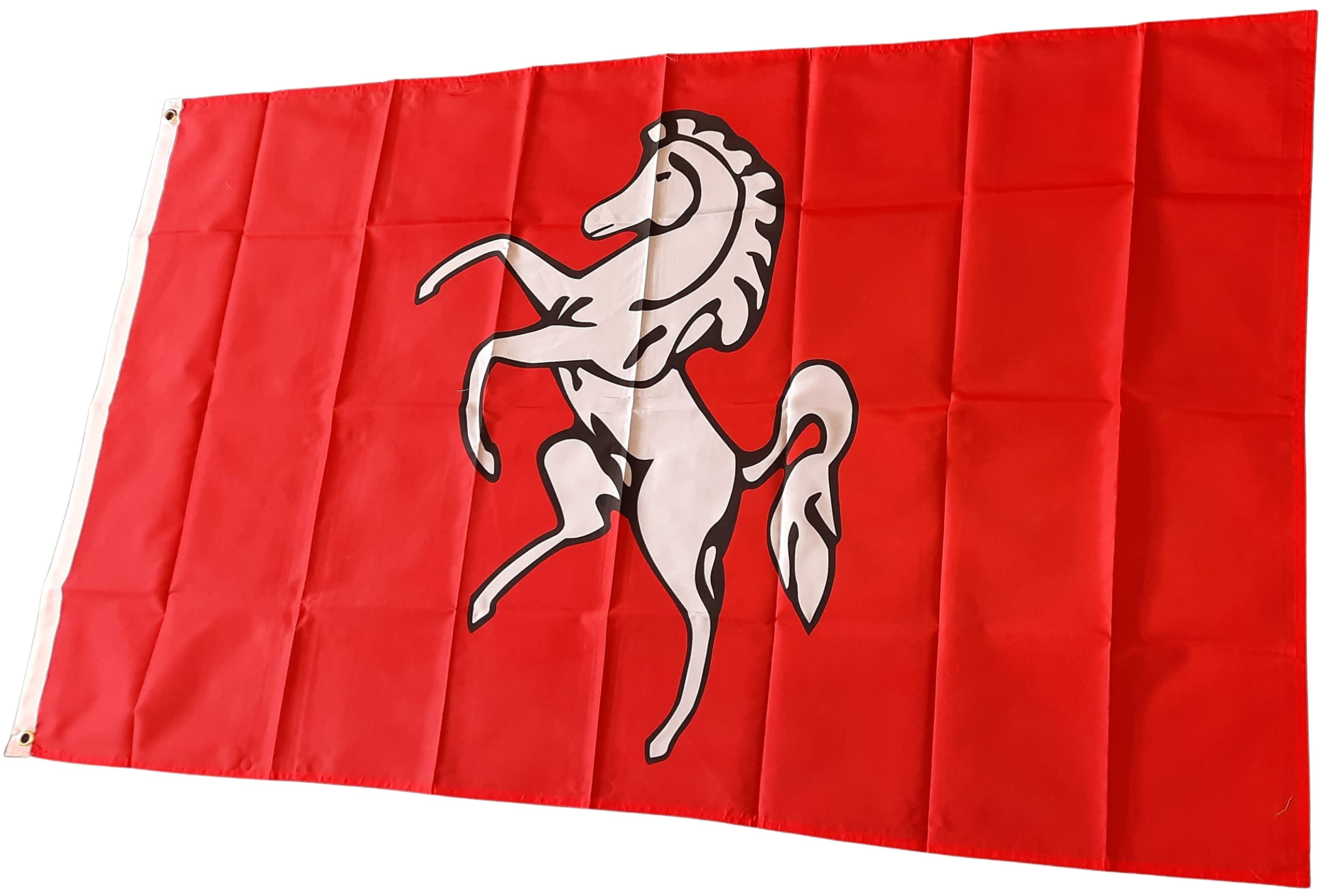 NWFlags Kent Flag 5ft x 3ft 75d Premium Polyester Suitable For Flagpoles | Strong Polyester 5x3 foot material large flag of Kent with 2 metal Eyelets