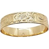 Healani Jewelry 15mm Gold Plated Hawaiian Bangle Bracelet