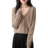 Chanyarn Women's 100% Merino Wool Cardigan 2025 Fall Winter Sexy V Neck Long Sleeve Lightweight Knit Cardigan Sweater