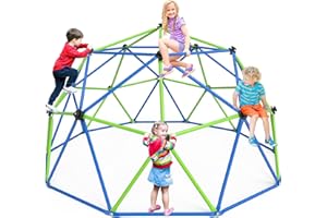 Amictoy Climbing Dome, 10FT Geometric Dome Climber Jungle Gym Playground Backyard for Kids, 2024 Upgraded Model Indoor Outdoor Toddler Play Equipment, Safety Certified, Easy Assembly