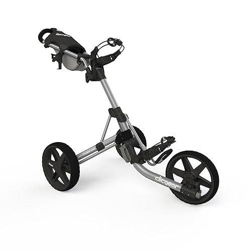 Clicgear Model 3-Wheel Golf Push Cart (Silver/Black) in