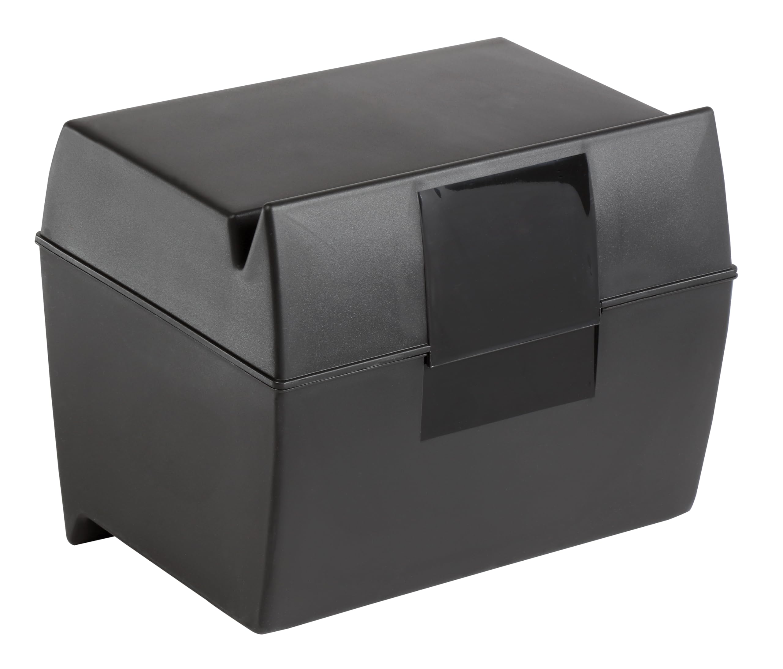 Oxford Plastic Index Card Box, 5 x 8 Inches, 500 Card Capacity, Black (01581)
