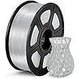 SUNLU Clear PLA Filament 1.75mm, Neatly Wound 3D Printer Filament Transparent PLA Dimensional Accuracy /- 0.02 mm, Fit Most F