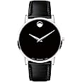 Movado Classic Museum 0607312 Black Dial Leather Strap Men's Watch