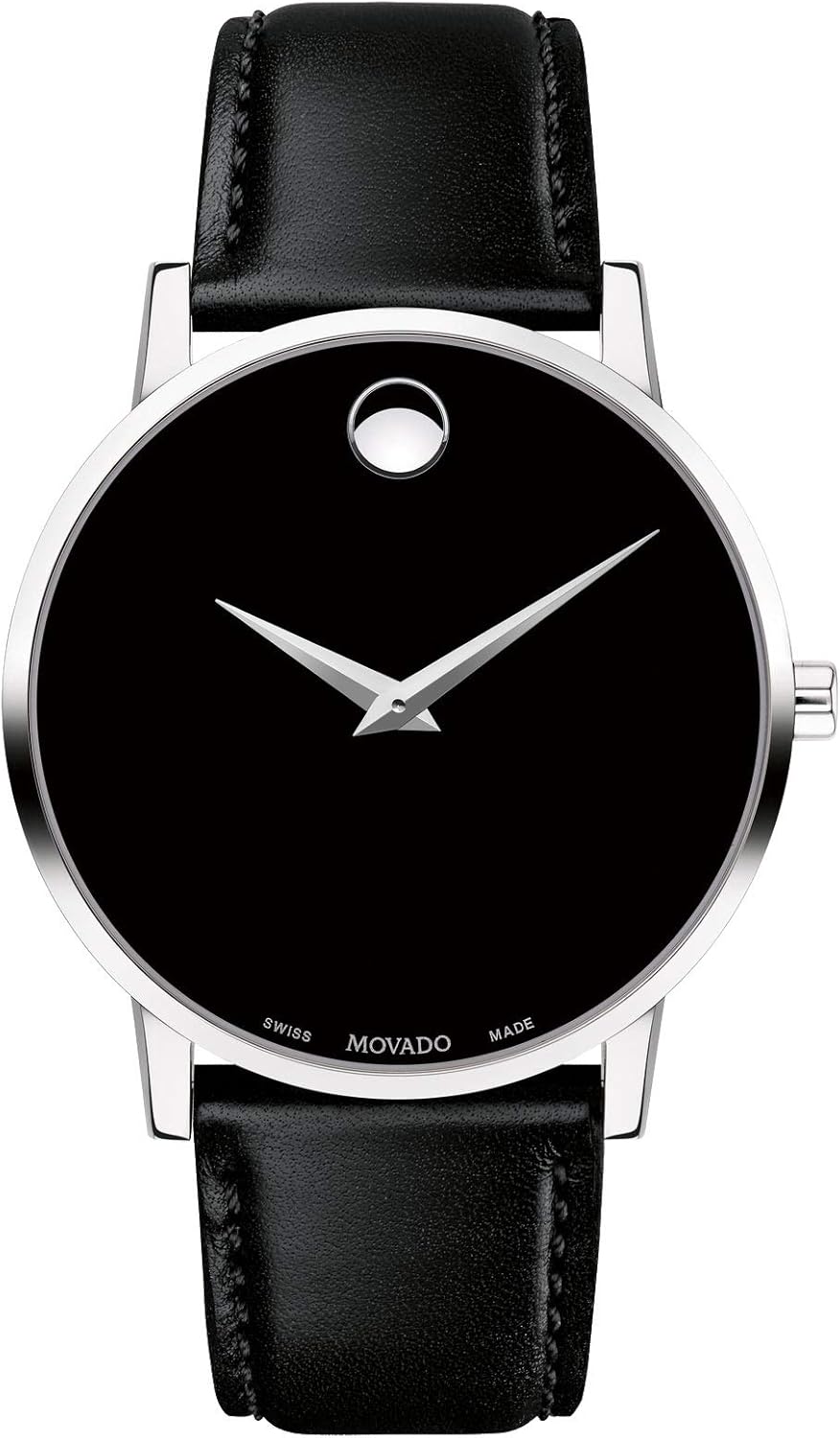 Movado Classic Museum 0607312 Black Dial Leather Strap Men's Watch