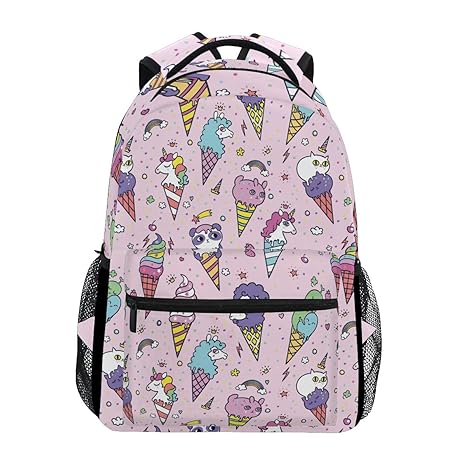 Personalizzata Unicorno Arcobaleno Stelle Ragazze Bambini Zaino Borsa Scuola Per Bambini Enciety Co