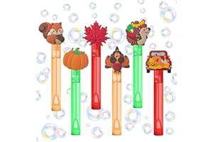 YQUQWN 24 PCS Fall Thanksgiving Bubbles Party Favors for Kids Turkey Bubble Wands Bulk Fall Toys for Thanksgiving Gift Party Bag Stuffers Filler Fall Classroom Prizes for Girls Boys Kids Adults
