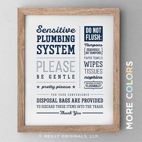Amazon Com Cute Bathroom Sign Decor Do Not Flush Septic
