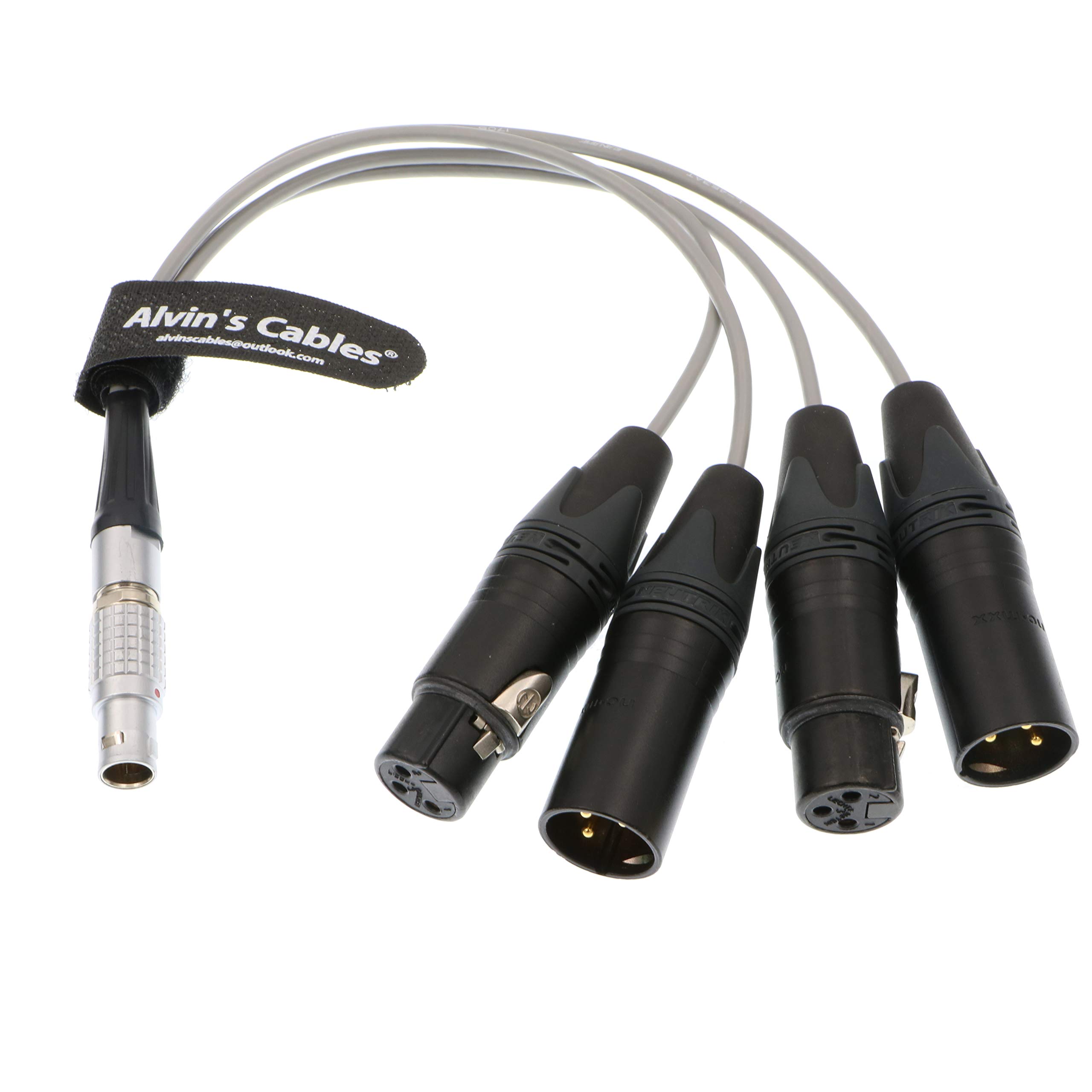 Alvin's Cables Breakout Audio Input Output Cable for Atomos Shogun Monitor Recorder 10 Pin to 4 XLR 3 Pin