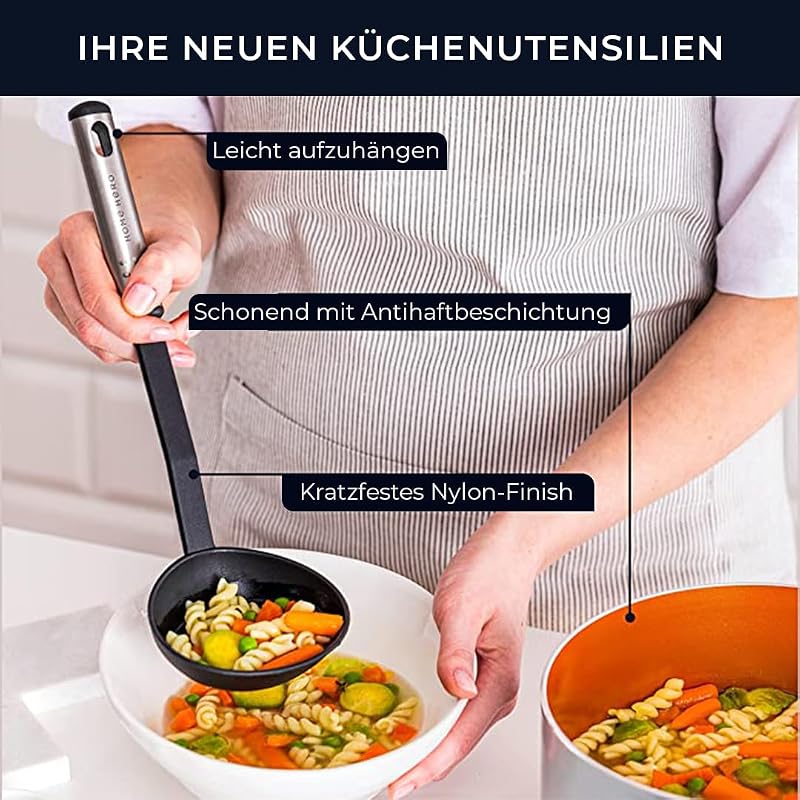 25-Tlg Küchenutensilien-Set aus Nylon Hitzebeständig — Foto 6 von 8