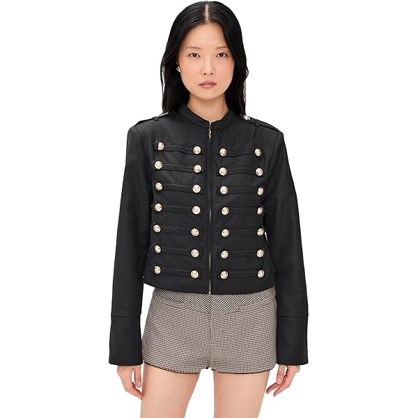 Amazon.com: alice + olivia Women's Emerson Vegan Leather Military