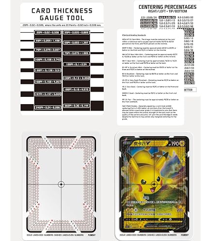 Card Centering Tool For Grading - Works With PSA, BGS, TCG, GMA & More