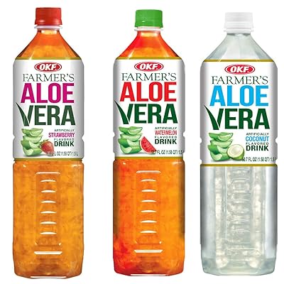 OKF Farmers Aloe Vera Drink, Strawberry, Watermelon Taiwan | Ubuy