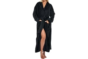 Alexander Del Rossa Womens Robe, Long Plush Bathrobe with Hood, Hooded Robes for Women Plus Size Bath Robe