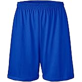 Soffe Mens Heavyweight Drawstring Jersey Shorts, 6" Inseam, Cotton/Poly Blend