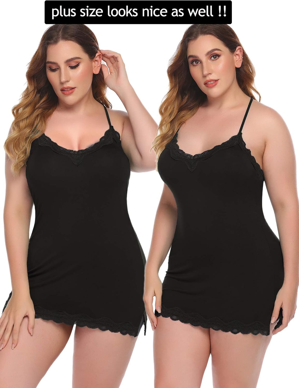 Avidlove Slip Lingerie Sexy Chemise Nightgown Babydoll Soft Sleepwear S-XXL: Clothing