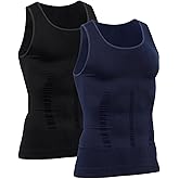 Men's Compression Shirt Slimming Body Shaper Vest Tank Tops Workout Abs Abdomen Undershirts