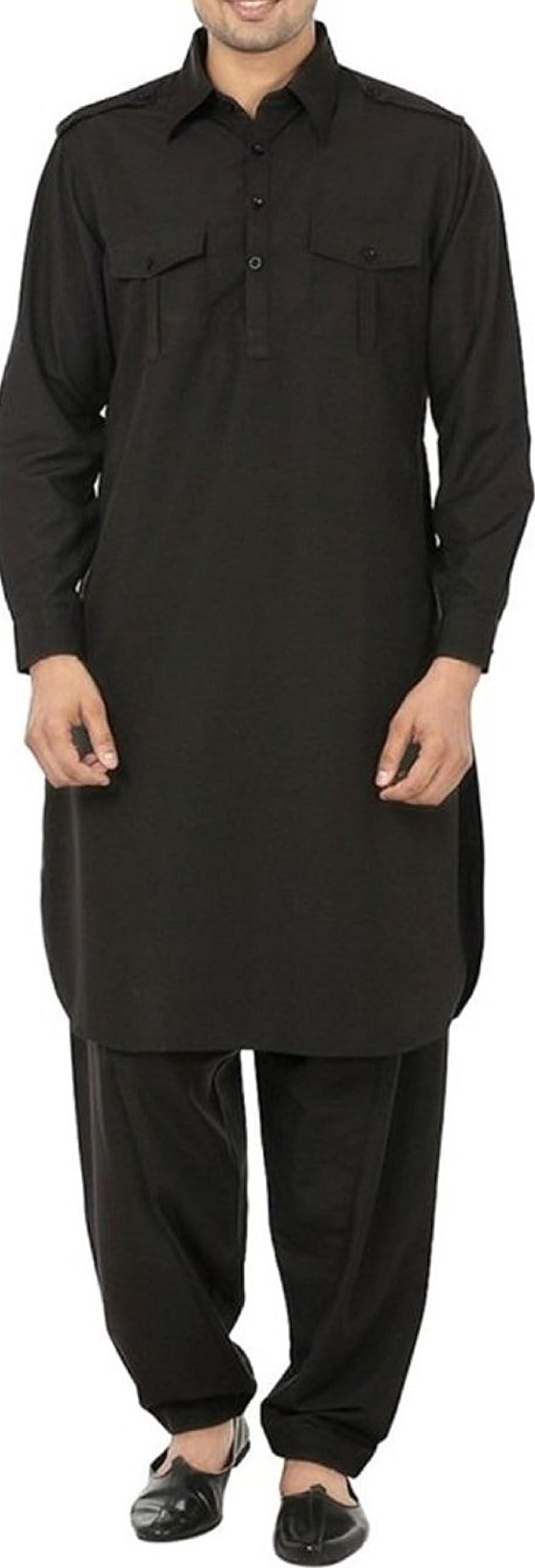 Kurta Royal Men's Linen Cotton Pathani Suit Set's 44