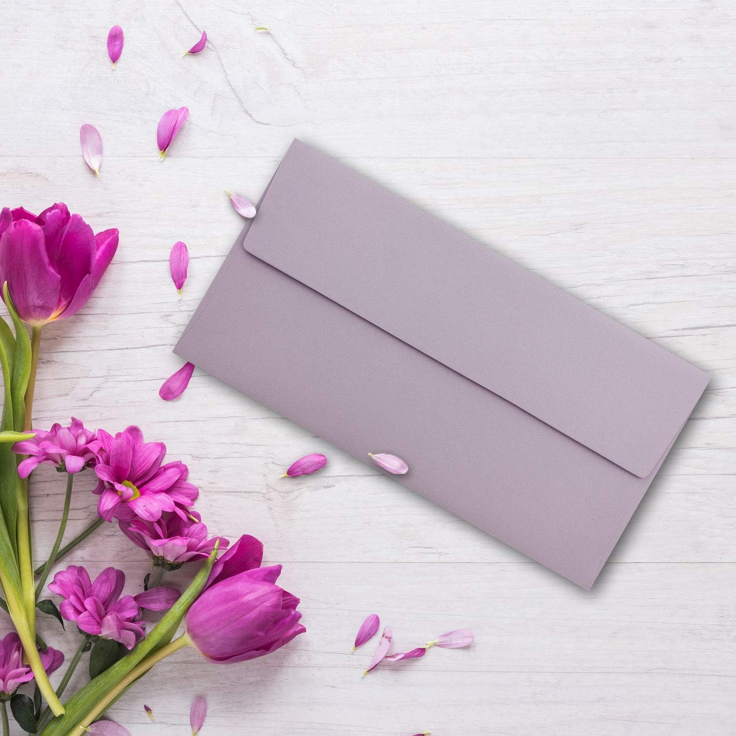50 envelopes DIN long - purple - 110 g m² - 11 x 22 cm - very dimensionally stable - self-adhesive - quality brand: - Image 3
