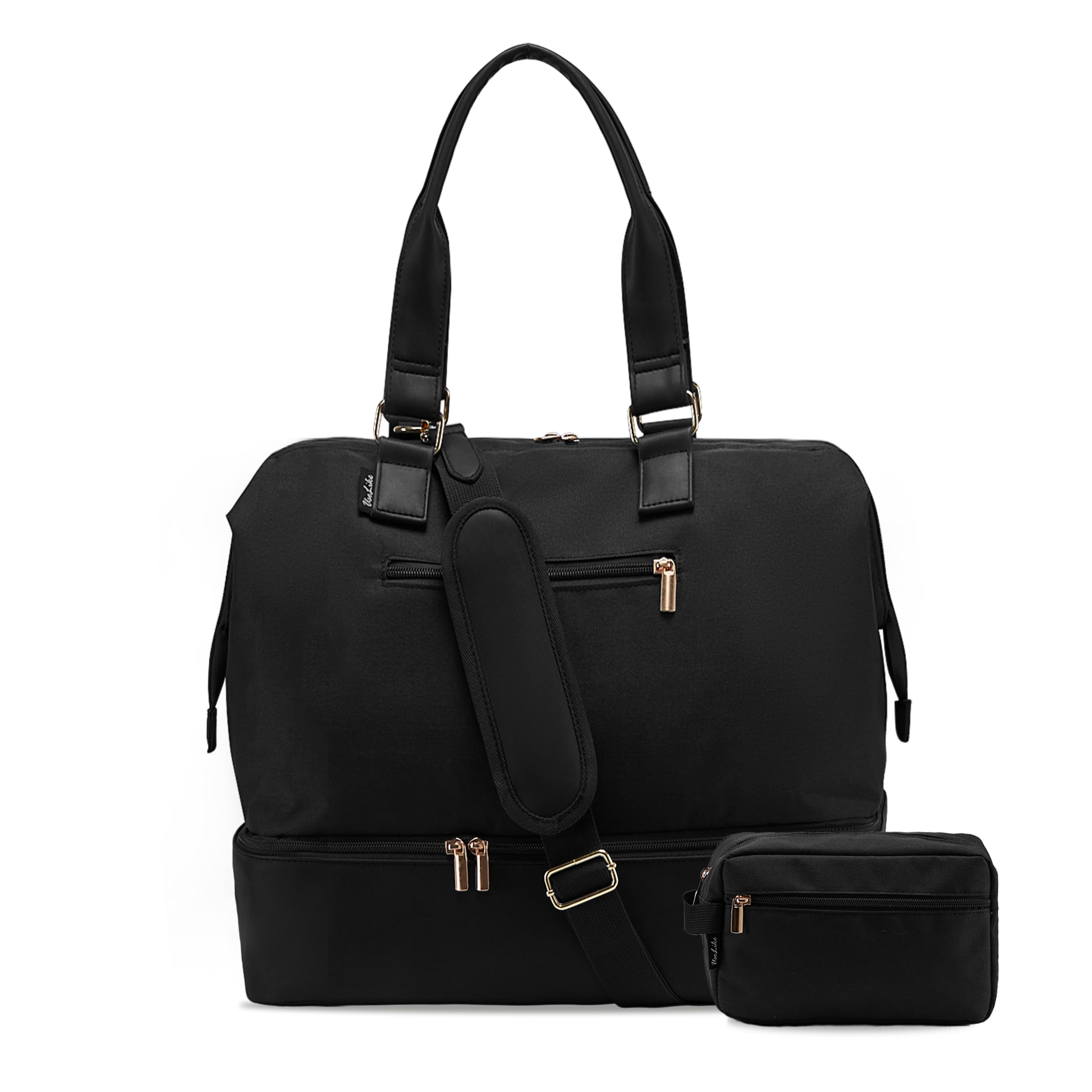 Photo 1 of Weekender Bags for Women, Large Travel Duffel Bag with Shoes Compartment, Carry On Overnight Tote Bags with Toiletry Bag