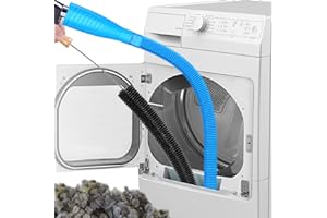 Sealegend 2 Pieces Dryer Vent Cleaner Kit and Flexible Dryer Lint Brush Vacuum Hose Attachment Power Lint Remover Refrigerator Coil Brush