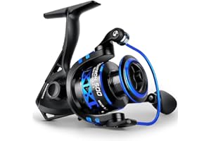 KastKing Centron & Centron Lite Spinning Reels, Size 500 is Perfect for Ice Fishing, Up to 17.5 Max Drag, 5.2:1 Gear Ratio, Ultra Smooth Powerful, CNC Aluminum Spool, 9+1 BB Light Weight