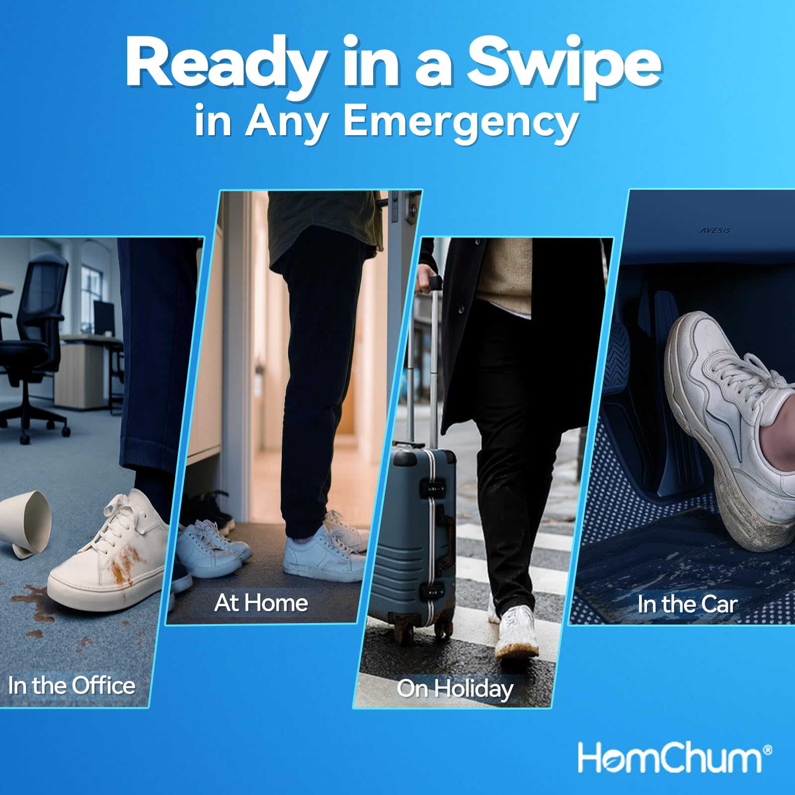 HomChum Shoe Cleaner Sneaker Cleaner Shoe Cleaning Kit for Sneaker, Tennis Shoes Water-Free Foam