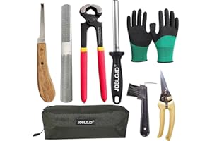 JDBLGJD 8 inch Farrier Hoof Tool Kit Farrier Tool Kit（8 Piece）Professional Hoof Knife Sharpener Horse Farrier Tools Farrier Hoof Nippers Mini goat hoof rasp file Pig Equine Metal Shear Cutter Handle Knife
