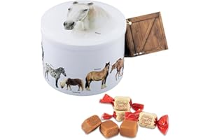 Gardiners of Scotland Handmade Fudge 200g Round Tin, Horses Vanilla Fudge