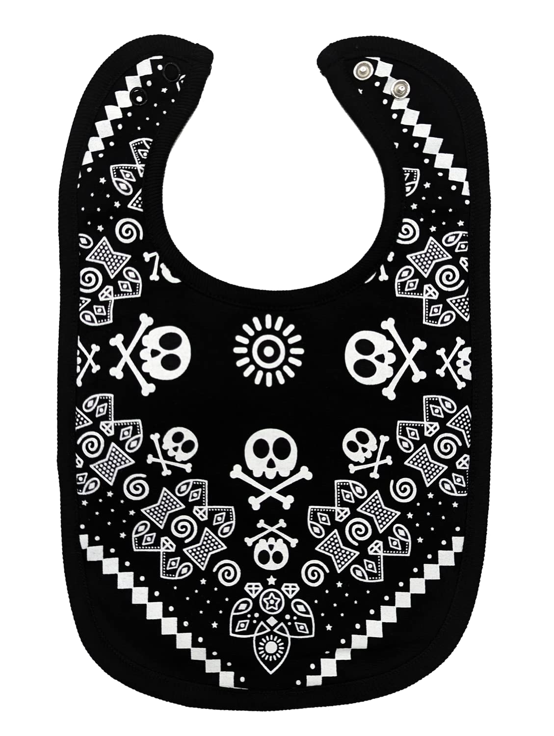 Baby Moo's 1 x Cool Rock n Roll Baby Bib | Rock Star Baby & Toddler Bibs [0-3 Years] | Cool New Baby or Mum & Dad Music Gift | Boy or Girl UK (Black x1)