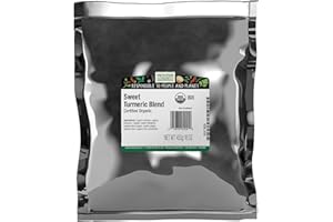 Frontier Co-op Organic Sweet Turmeric Blend, 1lb Bulk Bag - Warm Spice Mix with Cinnamon, Ginger for Golden Milk, Horchata, Baking, Lattes, Desserts