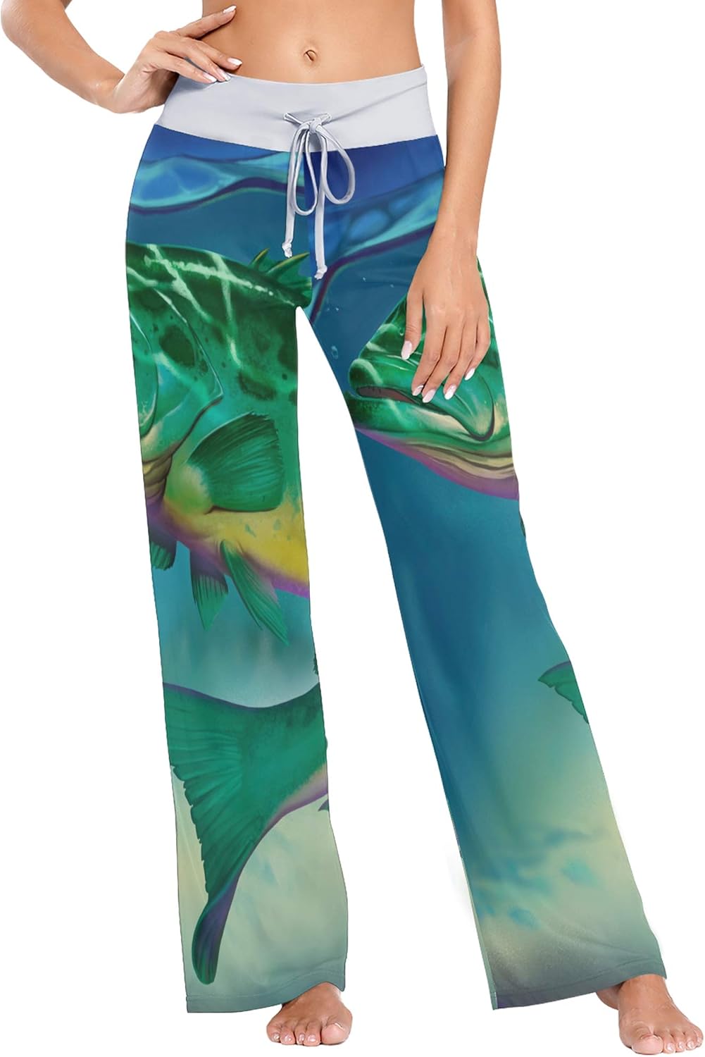 XUWU Women Pajama Pants Sleepwear Comfy Casual Palazzo Lounge Pants Wide Leg