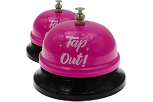 WEKOIL Call Bell Desk Service Bell Pack 2 Ding Bell for Restaurant Hotel Room Kitchen Party Office Elderly Large Pink Bell,2.9inch