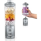 Ninja Blast Max, Portable Blender + Twist & Go, Personal Smoothie, Blend, Ice Crush, 3 Programs, Cordless, 22 oz removable Vessel, Dishwasher Safe, Leakproof, Silver, BC251SL
