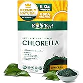 Sunlit Best Chlorella Powder Organic USDA, Green Algae Chlorella Powder, Broken Cell Wall Chlorellas, Raw Vegan Protein Chlorophyll - Non GMO, Gluten Free Superfood, Immune Support Supplement, 8 oz
