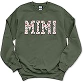 Personalized Embroidered Applique Grandma Sweatshirt Custom Nana Mimi Granny Mamaw Mama Women Gift Mothers Day 2024