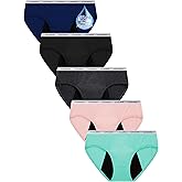 Teen Girls Incontinence Underwear Washable 65ml Absorbency Leakproof Period Viscose Made from Bamboo Panties