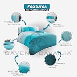Gaveno Cavailia Urban Ombre Bed Set Duvet Cover Teal Double view 2