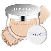 KYDA Mineral Powder, SPF 35, 4-in-1 Mineral Pressed Powder Foundation with Concealer and Setting, Matte Weightless Pressed Foundation, Light to Medium Coverage, #LIGHT