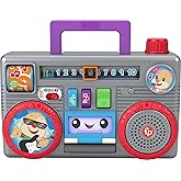 Fisher-Price Laugh & Learn Busy Boombox, Retro-Inspired Musical Infant Activity Toy with Learning Content for Baby and Toddlers (Amazon Exclusive)