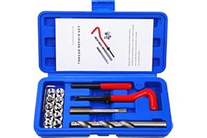 BestsQ 15pcs Thread Repair Kit M12 x 1.0mm Metric Thread Repair Insert Kit Compatible Hand Tool Set for Auto Repairing (M12-1.0)