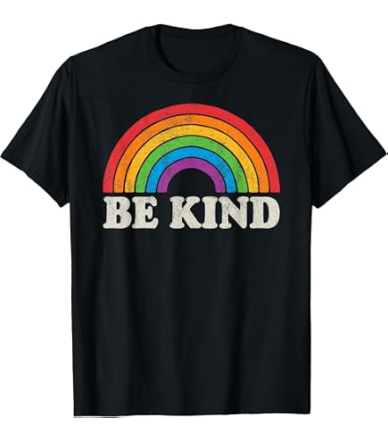 Amazon.com: Vintage Retro Rainbow T-Shirt - Classic Distressed