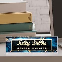 Name Plate for Desk Personalized Office Acrylic