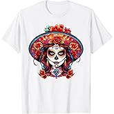 De Los Muertos La Catrina Sugar Skull T-Shirt