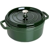 Staub 5.5 Quart Round Cocotte, Basil | The everyday essential, generously serves 3-5