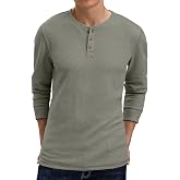 Sailwind Men's Long Sleeve Waffle Henley Shirts Casual Fashion T-Shirts