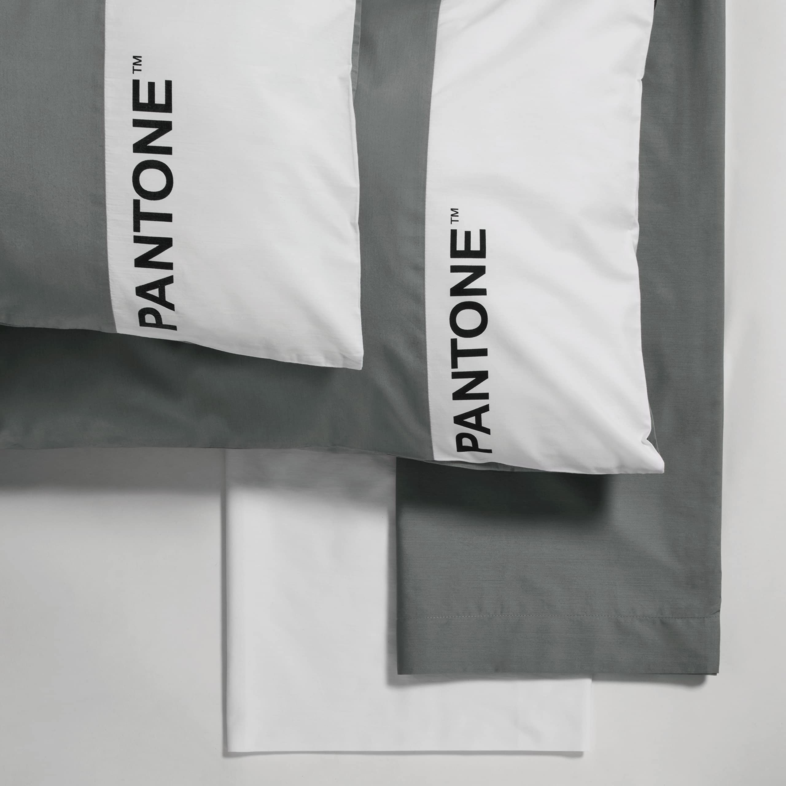 SWEET HOME Pantone™ Double Cotton Duvet Cover Set 240 x 280 cm Double Fitted Sheet Mattress Protector 180 x 200 cm with Elastic Straps for Mattress up to 25 cm Pillowcases 50 x 80 cm