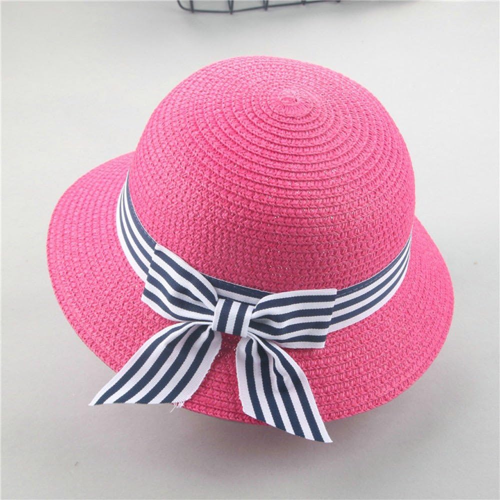 Jaysis Capeline Enfant Paille Chapeau De Plage Enfant Chapeau De Paille Fille Unisexe Ete Anti Uv Soleil Chapeau Respirant Visieres Noeud Decoration Chapeaux Anniversaire Cadeau Pour Loisir Voyage Fille Bilkvarteret Accessoires